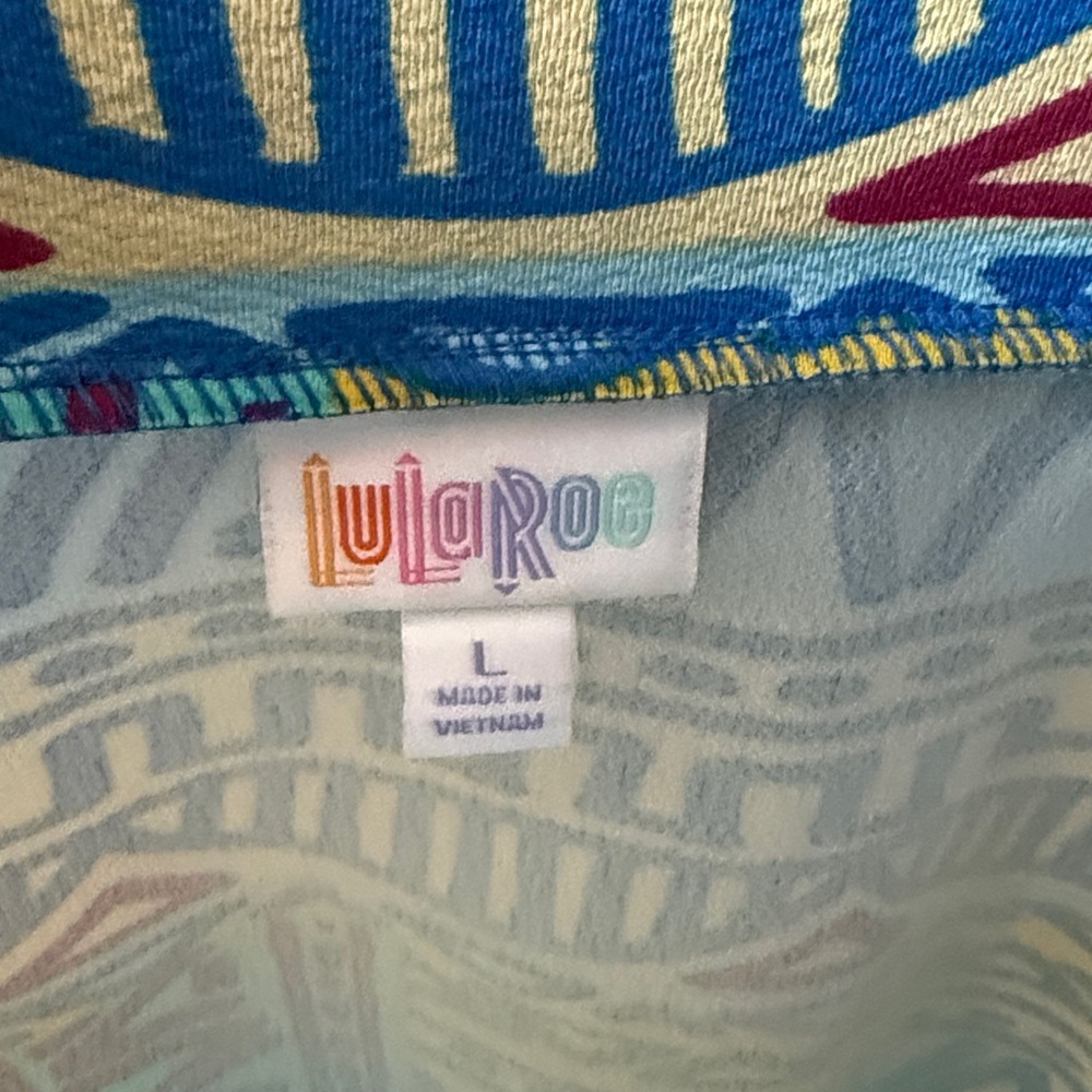 LuLaRo colorful tribal pencil skirt L EUC - Picture 3 of 3